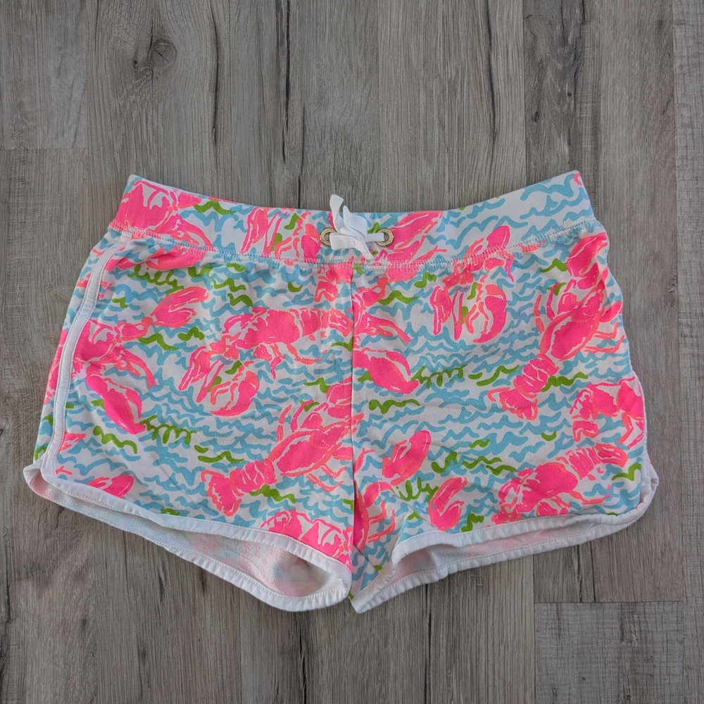 Lilly Pulitzer Pink Lobster Print Shorts, 8-10Y (V3)
